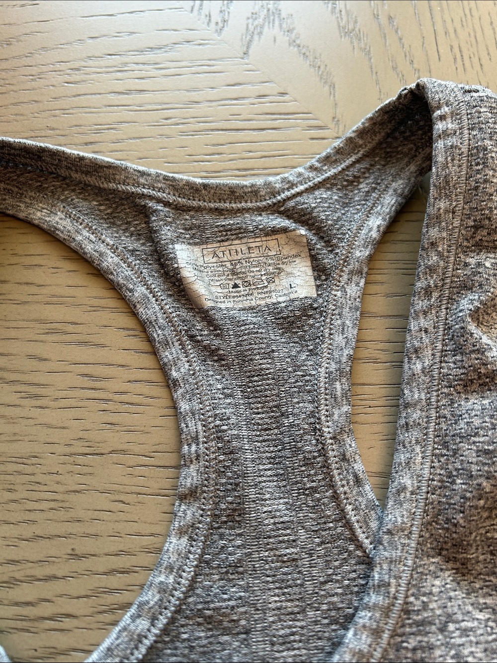 Athleta Racerback Ruched Tank Tops - Red & Gray L - Picture 3 of 11
